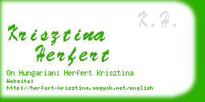 krisztina herfert business card